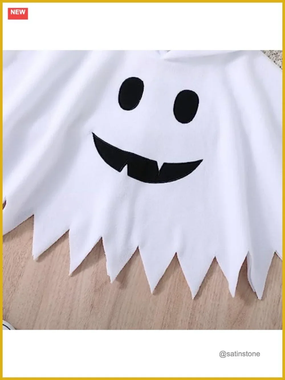 Toddler Ghost Halloween Costume Hooded Cloak with Pants Cotton Blend